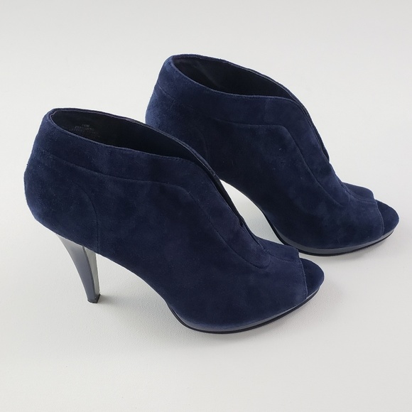 nine west blue suede booties